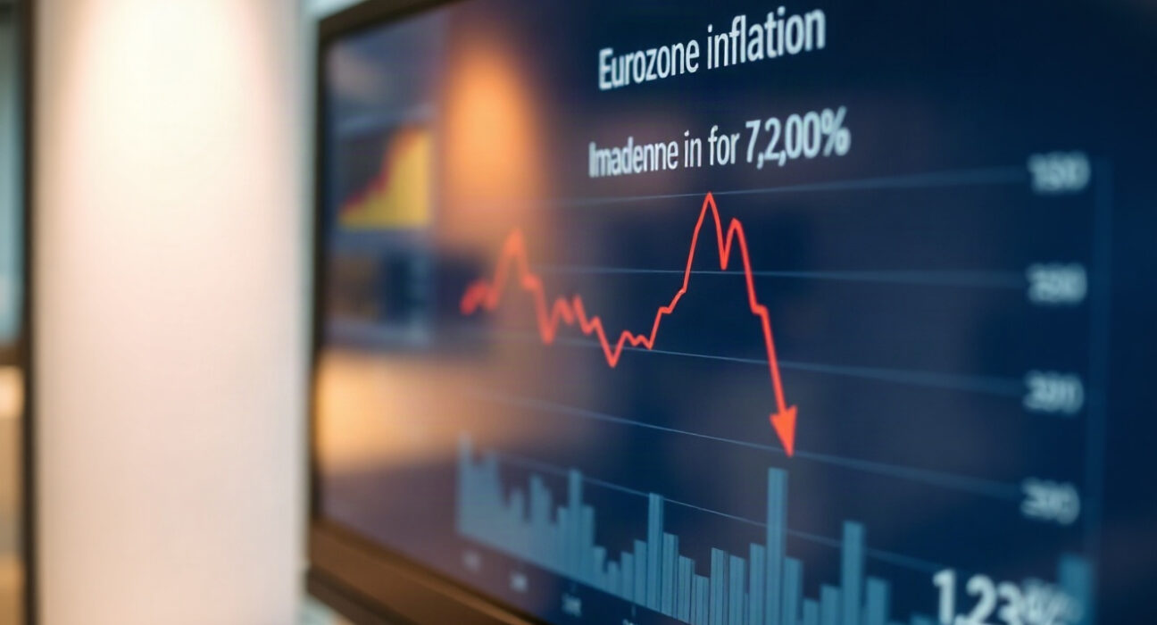 Eurozone inflation chart showing a 0.2% monthly increase in July.
