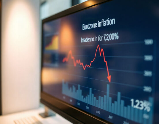 Eurozone inflation chart showing a 0.2% monthly increase in July.