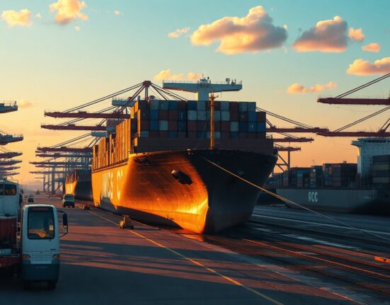 Container ships at the Port of Rotterdam symbolizing Eurozone trade activity in June
