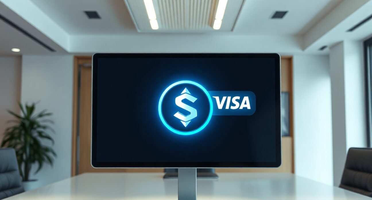 Exodus XO Cash stablecoin digital wallet interface with Solana and Visa branding