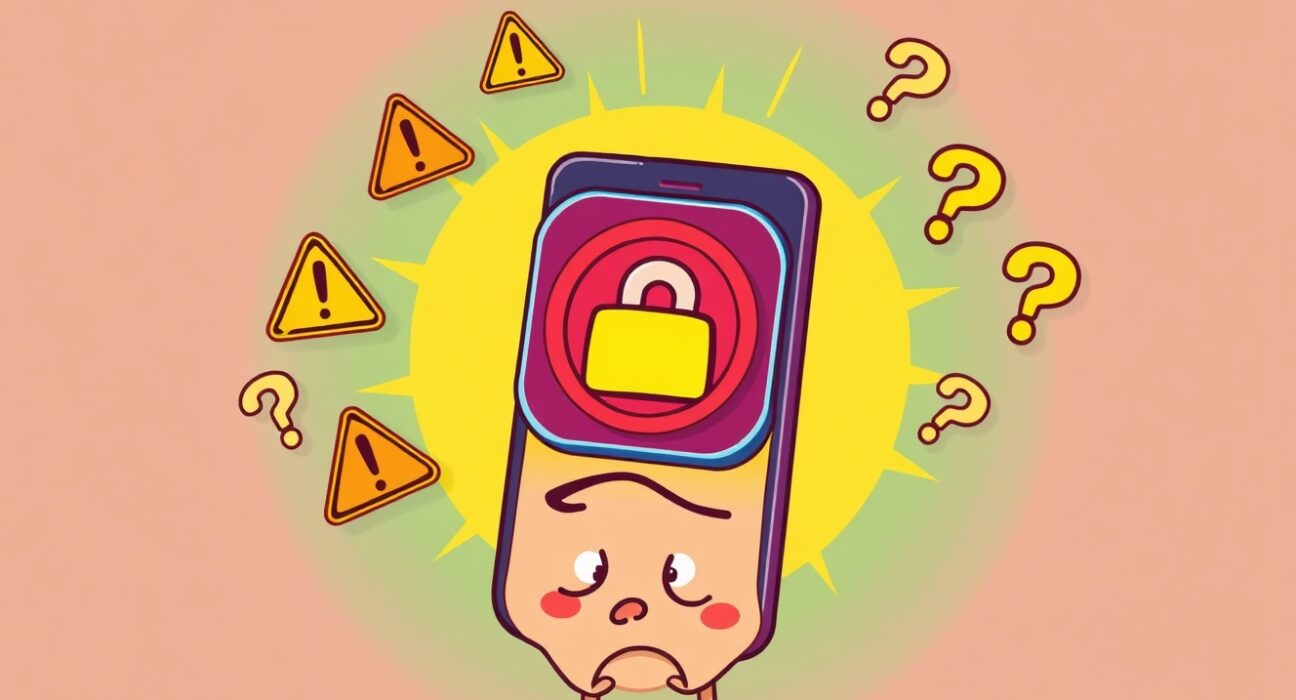 Warning about fake Hyperliquid app showing suspicious smartphone with security alerts