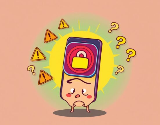 Warning about fake Hyperliquid app showing suspicious smartphone with security alerts