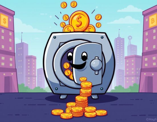 FDIC tokenized deposit insurance guidelines illustrated as secure digital vault with blockchain elements