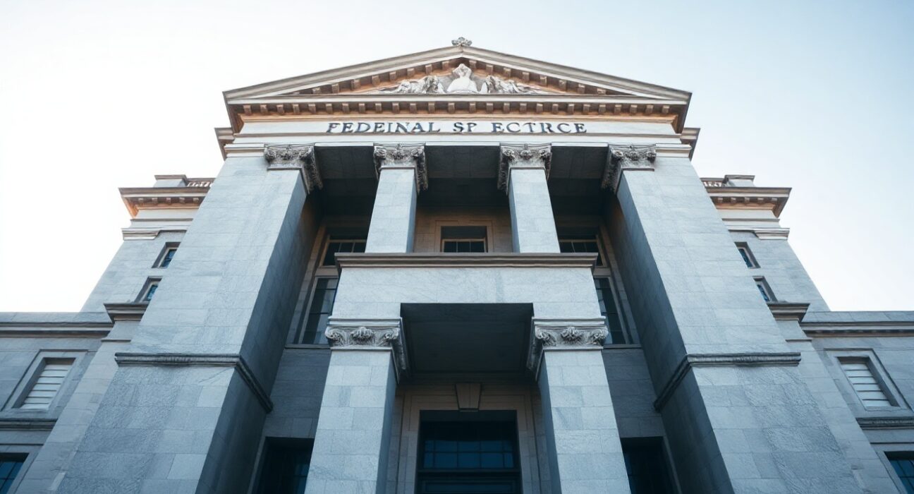 Federal Reserve building in Washington, D.C., representing the central bank's policy stance on the labor market.