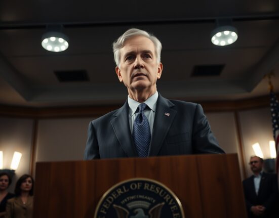 Federal Reserve Bank of Richmond President Thomas Barkin speaking at a press conference
