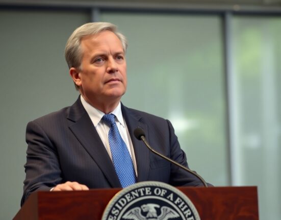 Federal Reserve President Thomas Barkin discussing interest rates and AI economic impact at policy briefing