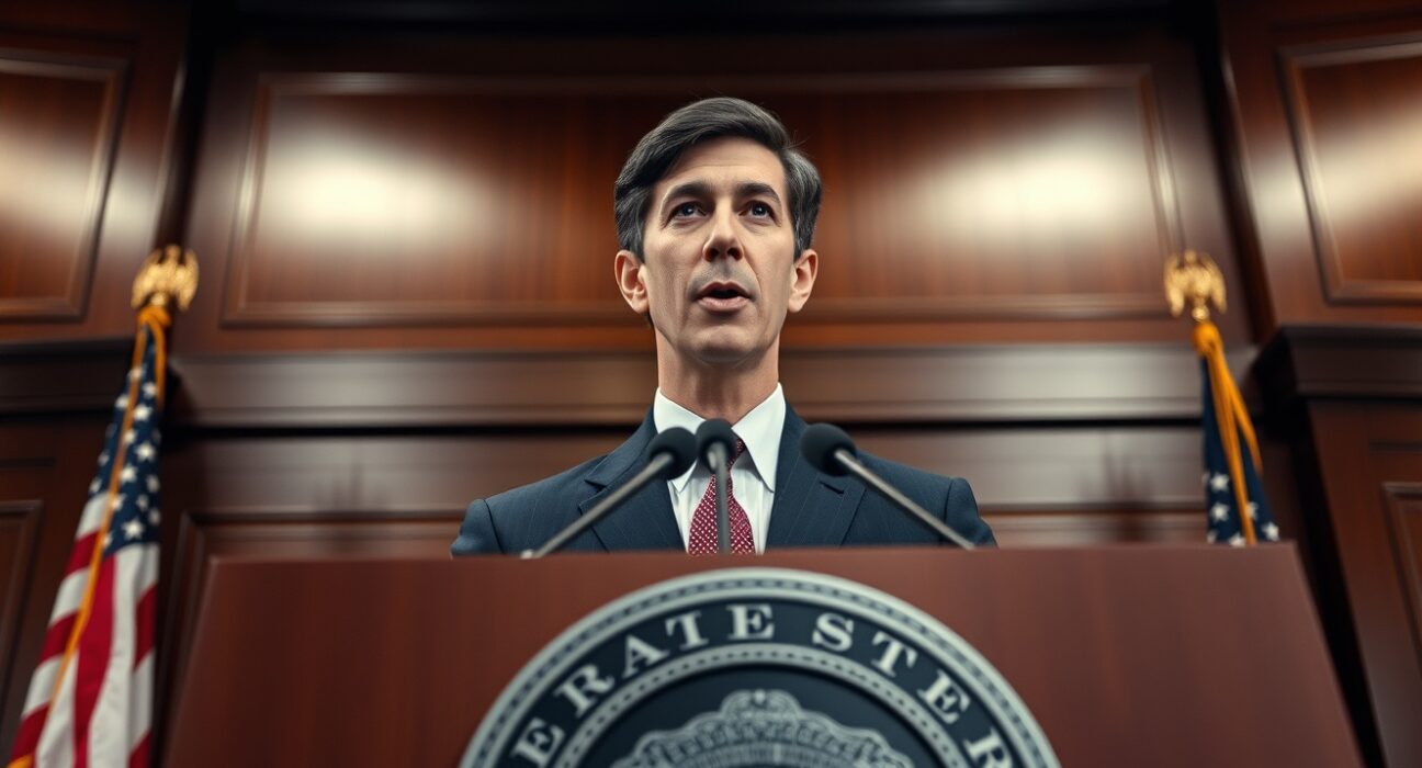 Federal Reserve Chair Kevin Warsh at a press conference discussing inflation outlook