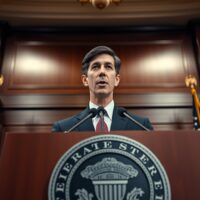 Federal Reserve Chair Kevin Warsh at a press conference discussing inflation outlook