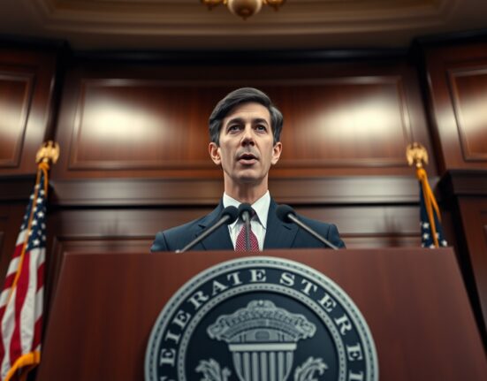Federal Reserve Chair Kevin Warsh at a press conference discussing inflation outlook