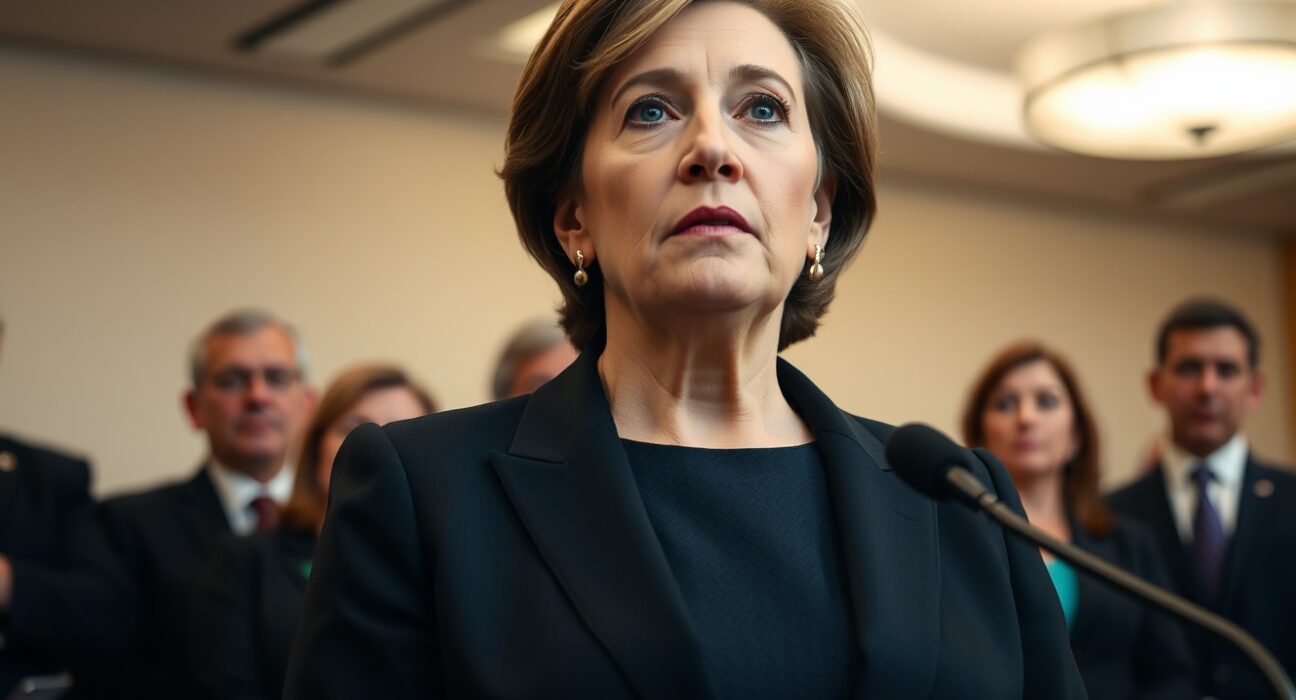 Federal Reserve President Mary Daly discussing inflation and monetary policy at press conference