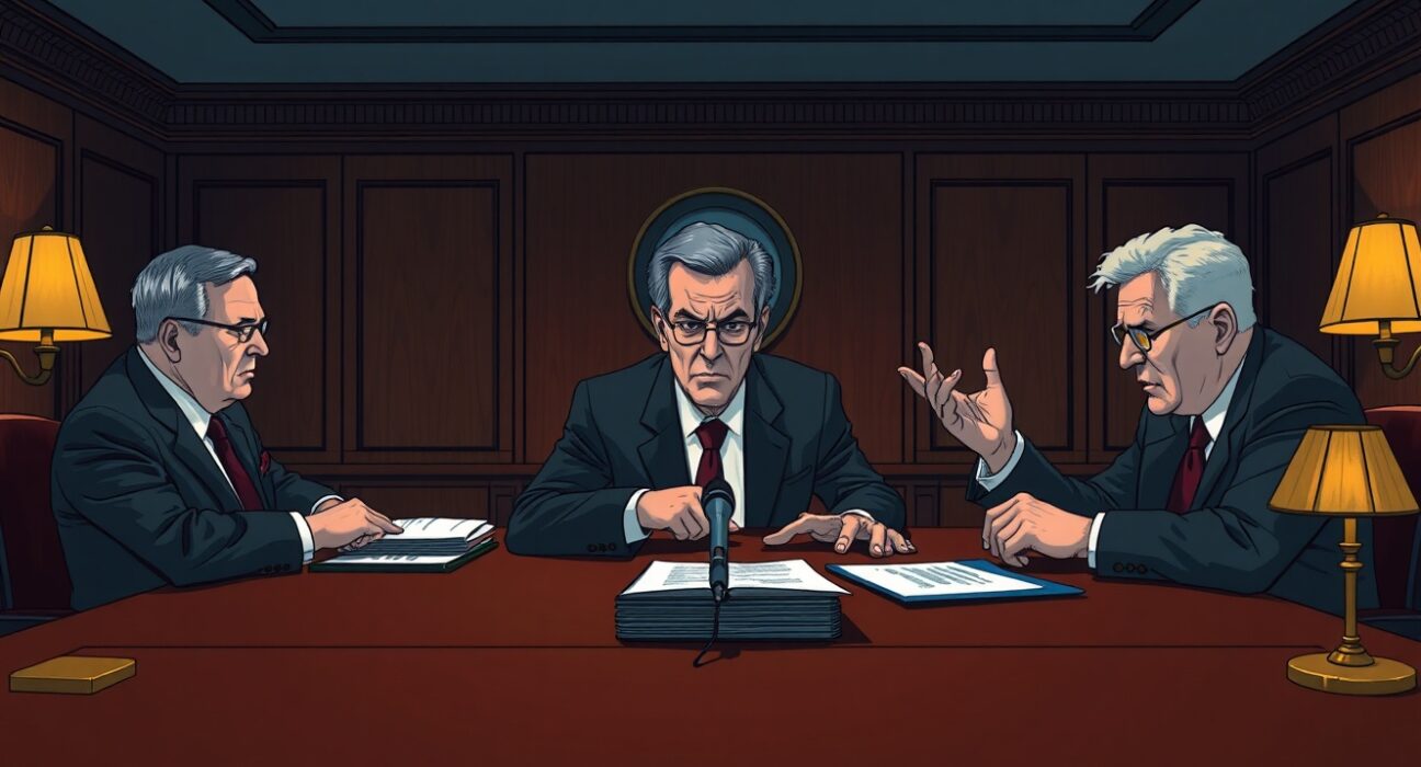 Federal Reserve board members with dissenting votes indicating internal conflict, as reported by Fed whisperer Nick Timiraos.