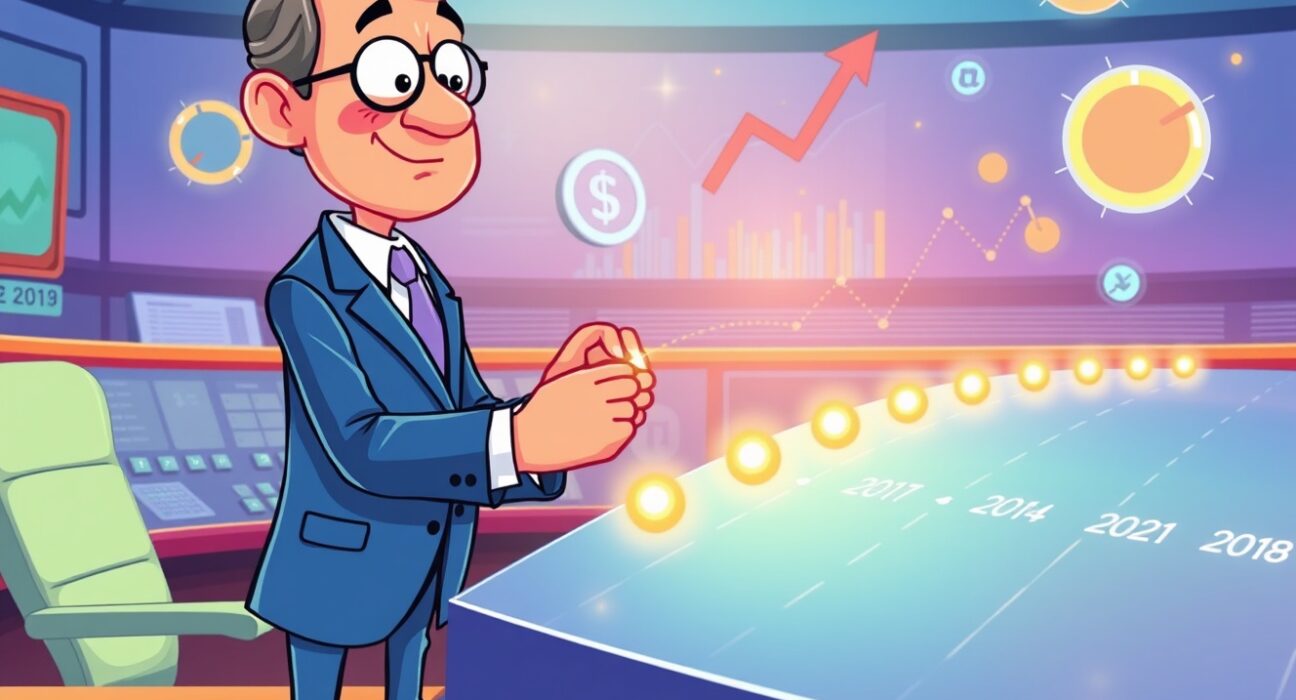 Animated illustration explaining the crucial Fed dot plot forecast for future interest rate cuts.