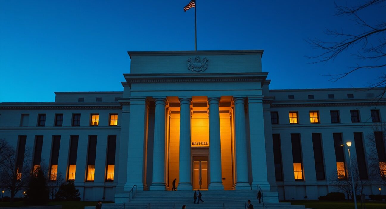 Federal Reserve building representing steady interest rates and dollar strength