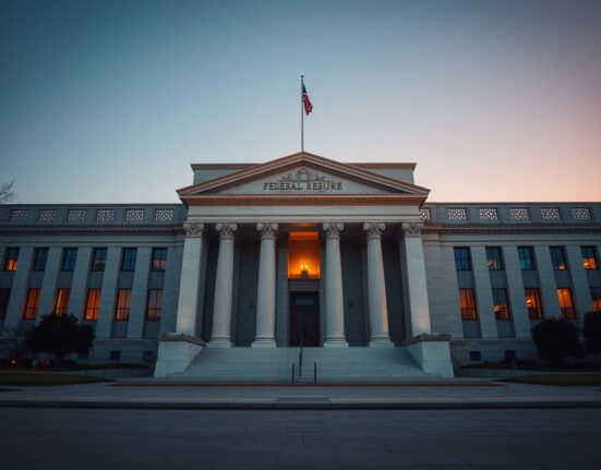 Federal Reserve building representing monetary policy constraints due to persistent inflation risks in 2025.