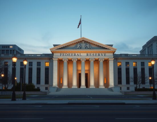 Federal Reserve building representing central bank leadership and monetary policy decisions affecting markets
