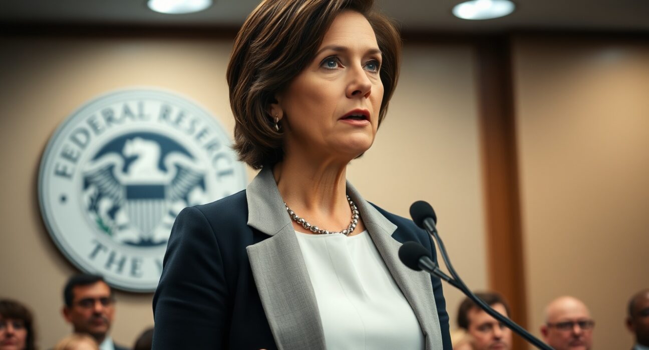 Federal Reserve official Lorie Logan discussing concerning payroll data trends at economic briefing