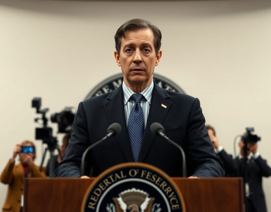 Federal Reserve Director Mirlan announcing the projected three rate cuts for 2025 monetary policy.