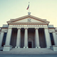 Federal Reserve building in Washington D.C. on a clear day