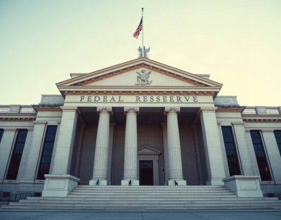 Federal Reserve building in Washington D.C. on a clear day