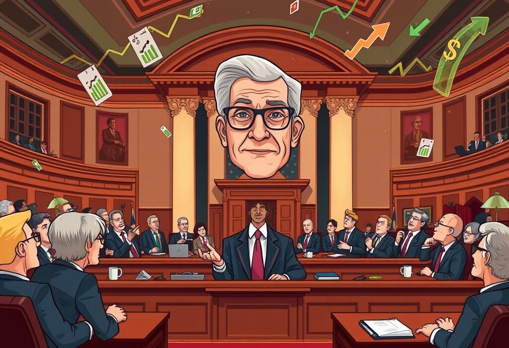 US Senate preparing to vote on Fed nominee Stephen Miran, symbolizing the significant economic policy implications.