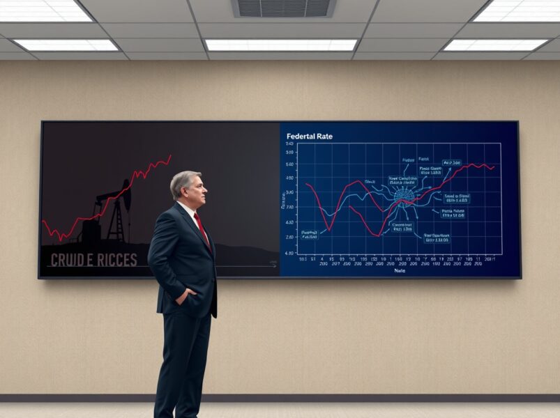 Federal Reserve analysis of oil price shock complicating interest rate decisions in 2025