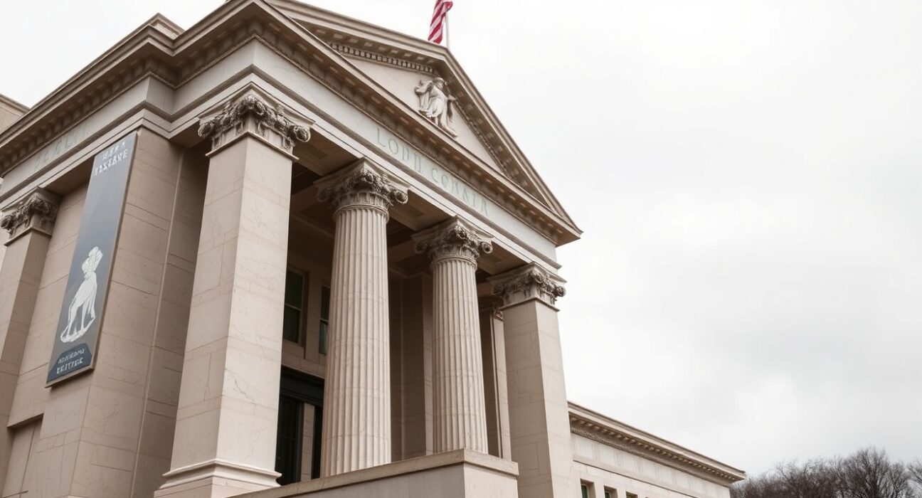 Federal Reserve building in Washington DC under overcast sky, representing steady outlook and war risks analyzed by Rabobank.