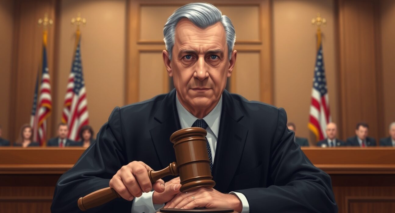 A federal judge presiding in court, representing the decision to dismiss subpoenas against Fed Chair Powell.