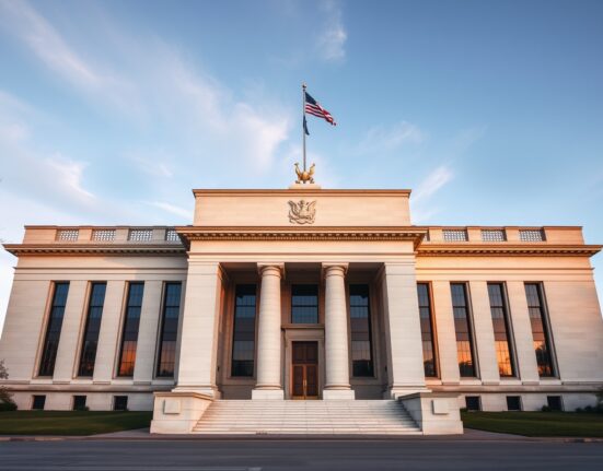 Exterior of the Federal Reserve building in Washington, D.C., under soft afternoon light.