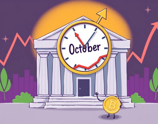 Cartoon illustrating the rising 94% probability of a **Fed rate cut** in October and its potential market implications.