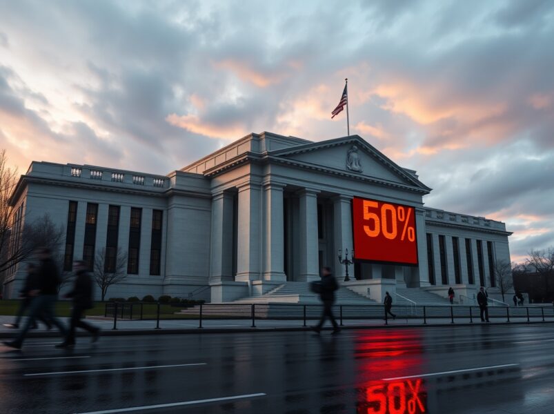 Fed Rate Cut Odds for 2025 Plummet to 50% on Kalshi, Signaling Economic Uncertainty