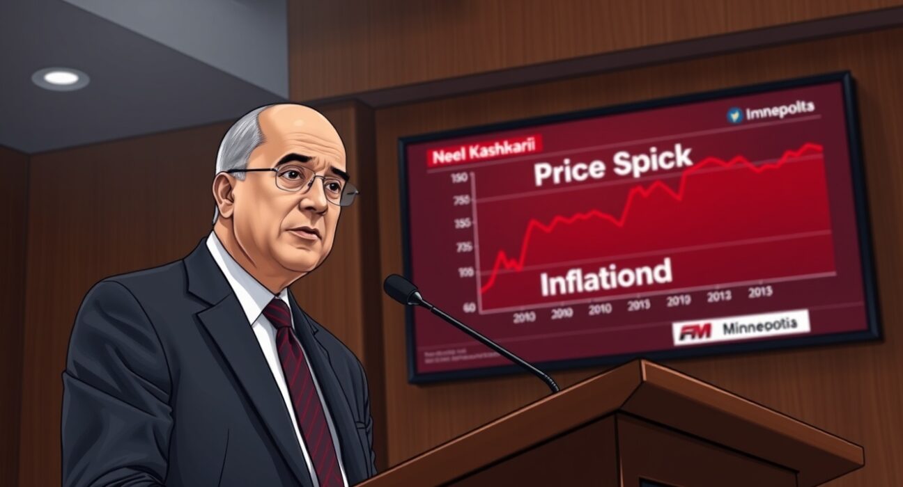 Fed's Kashkari warns that a large price shock could require a series of rate hikes, impacting inflation and crypto markets.