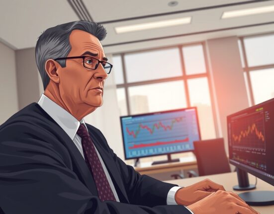 Federal Reserve official analyzing economic data with oil price inflation risks in background