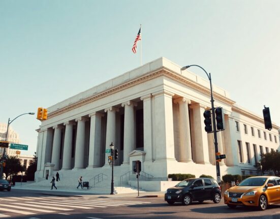 Federal Reserve building in Washington, D.C., symbolizing monetary policy and Treasury market operations.