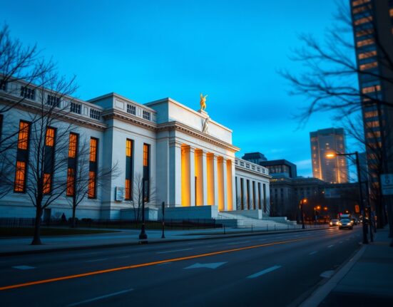 Federal Reserve building analysis for monetary policy decisions and interest rate outlook