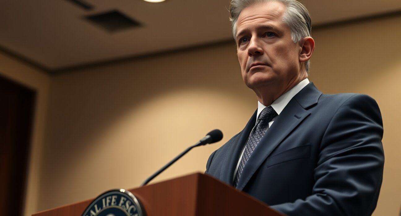Federal Reserve Bank of Kansas City President Jeff Schmid speaking at a press conference about inflation risks