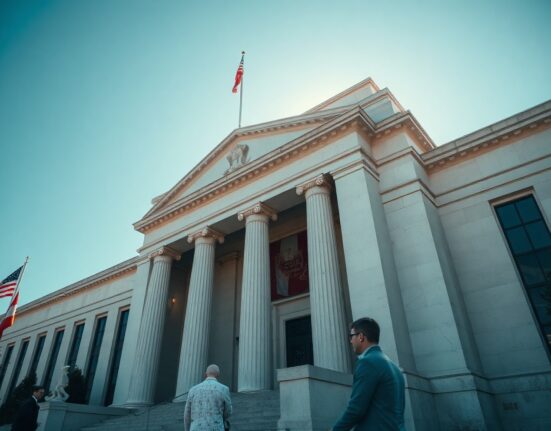 Exterior of the Federal Reserve Building in Washington, D.C., on a sunny day.
