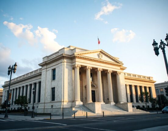 Exterior of the Federal Reserve Building in Washington, D.C. under afternoon light