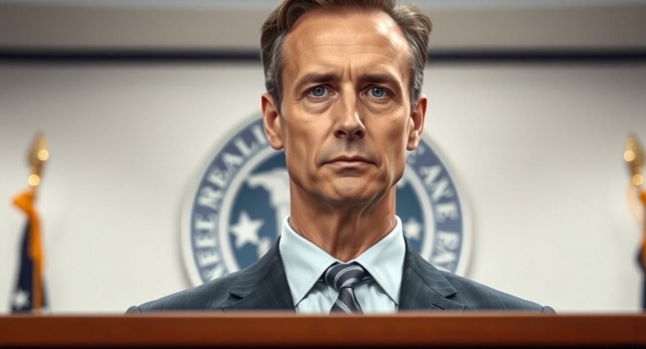 Federal Reserve Bank of New York President John Williams at a press conference.