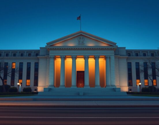 Federal Reserve building analysis of inflation and interest rate policy decisions