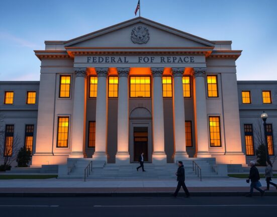 Federal Reserve building in Washington D.C. during leadership transition discussions