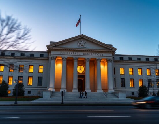 Federal Reserve building analysis for March FOMC monetary policy decision