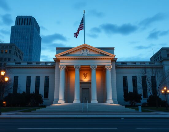 The Federal Reserve building in Washington D.C., representing the central bank's March meeting and monetary policy decisions.