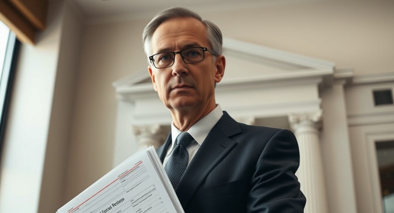 Federal Reserve Governor Christopher Miran discussing monetary policy and interest rate projections for 2025.