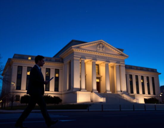 The Federal Reserve building in Washington D.C. symbolizes the critical policy decision facing the FOMC this week.