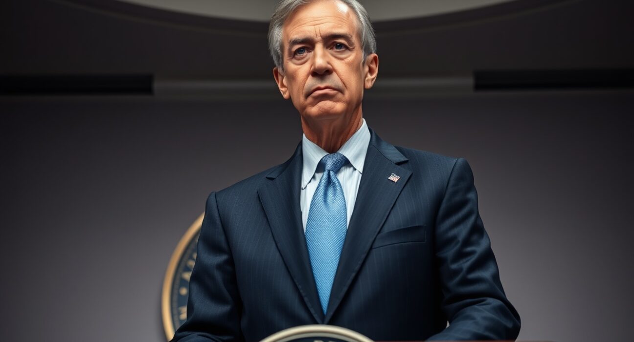 Federal Reserve Chair Jerome Powell discussing monetary policy at a press conference