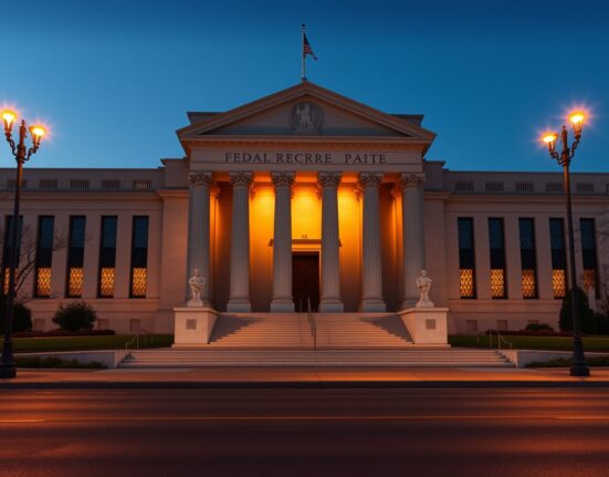 Federal Reserve building representing the end of the U.S. rate cut cycle as forecast by JPMorgan.
