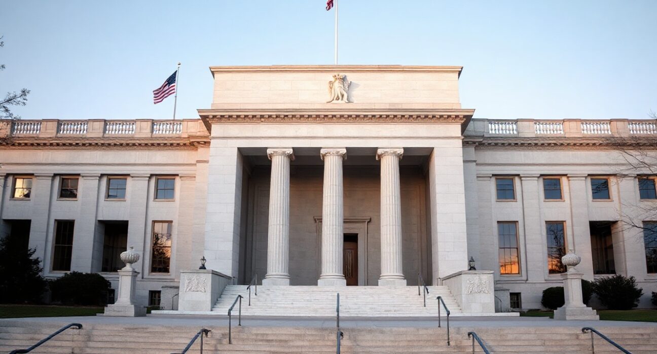 Federal Reserve building in Washington, D.C., symbolizing monetary policy challenges.