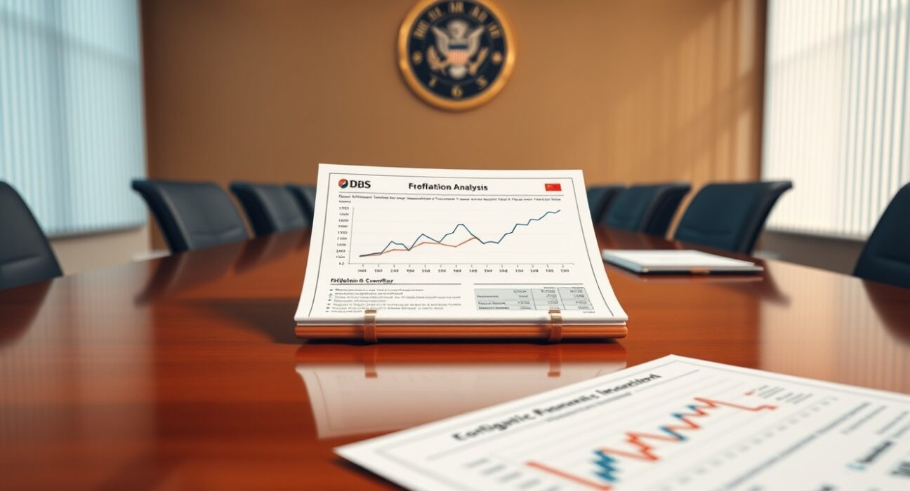Federal Reserve stagflation analysis from DBS Bank showing economic impact of Iran conflict
