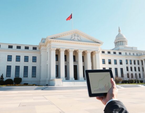 Federal Reserve building analysis with bond market charts showing term premium concerns