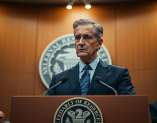 Federal Reserve Bank of Chicago President Austan Goolsbee speaking at a press conference.